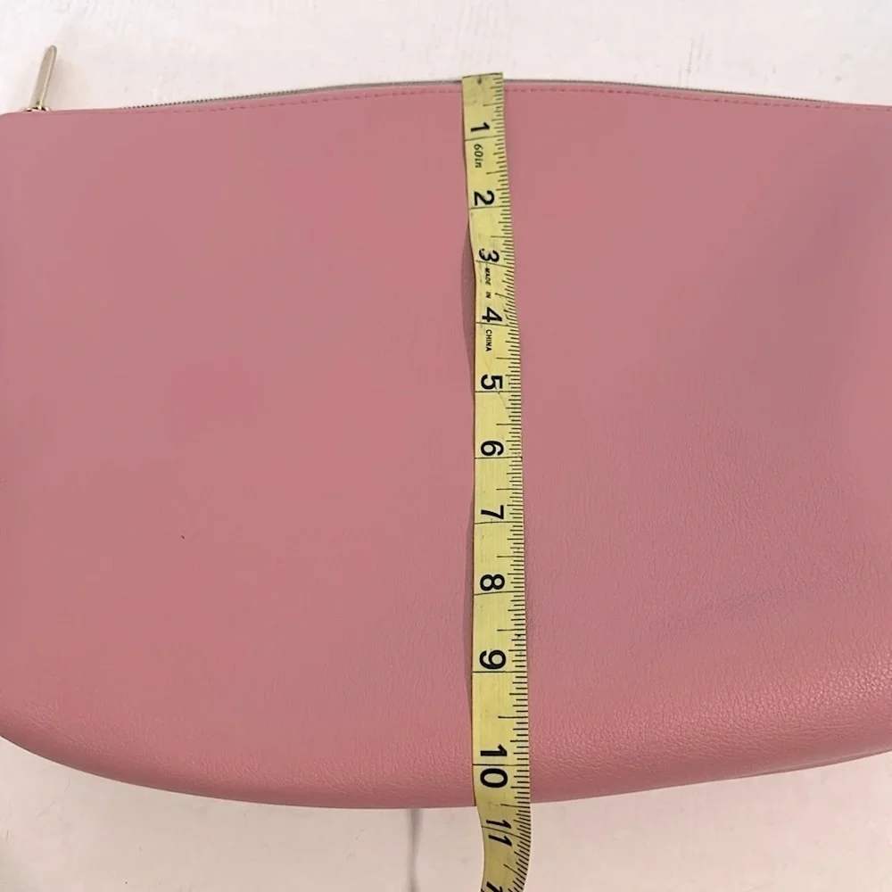 Sonia Kashuk large cosmetics bag pink faux leather NWT